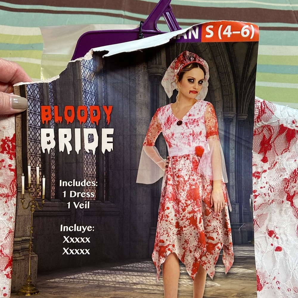 Pullover Bloody Bride Costume by Palamon Brand.  NEW!